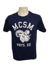 MCSM Physical Education Adult Small Blue TShirt - £15.76 GBP