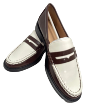 Loft Penny Loafer 6.5M Two Tone Chocolate Missy Flats Slip On 764194 Bro... - $69.99