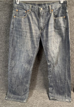 LEVI 569 Pants Mens 34x30(29) Denim Blue Jeans Loose Straight 5 Pocket Med Wash - £25.69 GBP