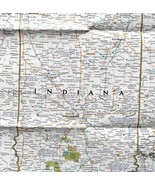 Map Illinois Oho KY Indiana Close Up USA 1988 National Geographic 22 x 3... - $467.16 MXN