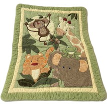 Nojo Safari Jungle Animals Crib Bedding Baby Blanket Reversible Blankie 40"x32" - $29.05