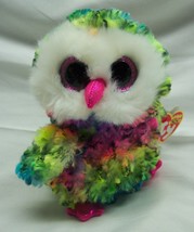 TY Beanie Boos BIG EYED COLORFUL OWEN THE OWL 5&quot; Plush STUFFED ANIMAL NEW - $14.85