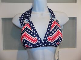 Catalina Triangle Red/White/Blue Bathing Suit Top Size S (4/6) Women's NEW - $18.00
