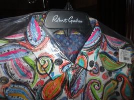 Robert Graham Pimlico Short Sleeve Shirt Size Medium NWTS image 4
