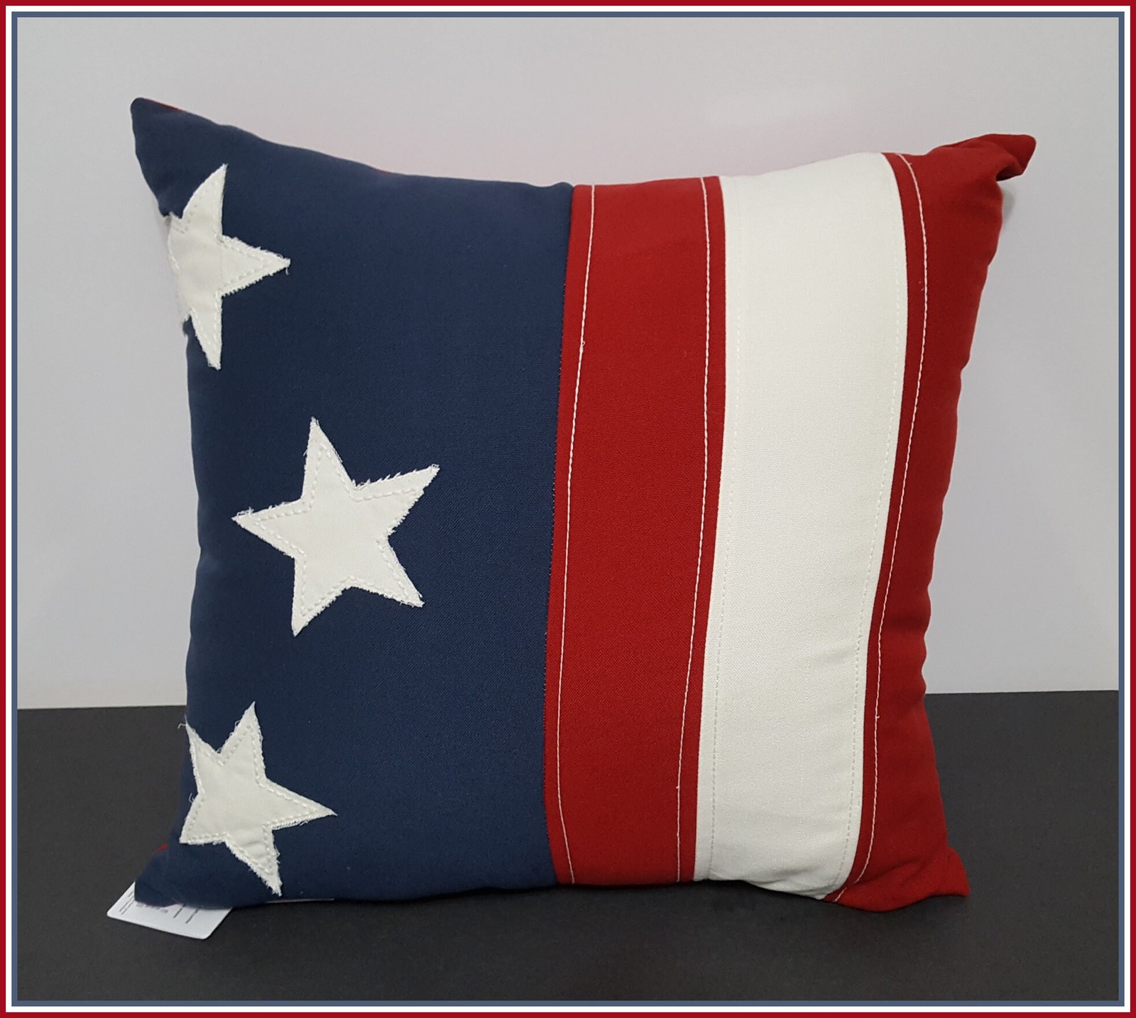 Primary image for NEW RARE Pottery Barn American Flag Indoor/Outdoor Pillow 18" x 18"