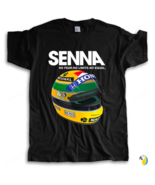 Ayrton Senna F1 Racer Yellow Helmet T-Shirt • Mens Brazil Racing Sports ... - $22.49