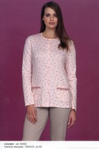 Pijama Abierto de Mujer Con Botones Manga Larga Algodón Cálido Linclalor 92463 - £28.34 GBP