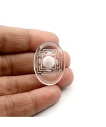 Natural Crystal Oval Shape Healing Chakra God Symbol Gemstone For Pendant - £8.98 GBP