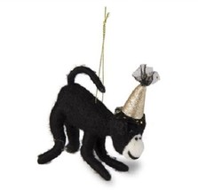 Nwt Rare Tag Ornament Black Wool Party Animal Monkey - £9.29 GBP