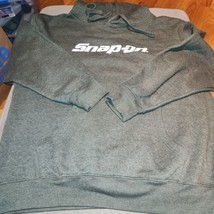Mens Snap-On Gray Hoodie size XL pit to pit 26&quot;, top to bottom 28&quot; - $21.58