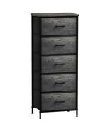 Sorbus Tall Fabric Storage Dresser - Stand Up Tower of 5 Drawers with St... - £86.29 GBP