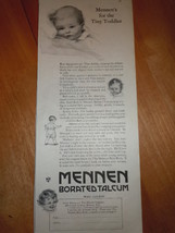 Vintage Mennen&#39;s Baby Talcum Print Magazine Advertisement 1925 - £3.97 GBP