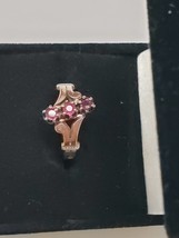 Antique Victorian 12K Gold 3 Genuine Ruby  Ring, 1800s - $895.50