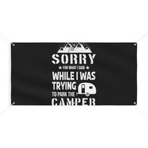 Funny Camper Parking Matte Banner - Personalized Vinyl Banner - Outdoor/... - £41.30 GBP+