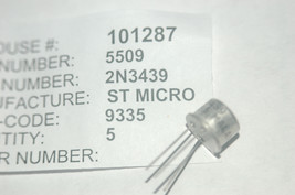 ST MICRO 2N3439 NPN 350V TO-39 New - $5.78