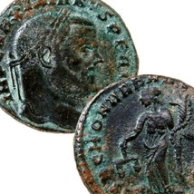 Maximianus. Goddess Of Money &quot;Moneta&quot; Rome Mint. Roman Empire Follis Coin - £103.83 GBP