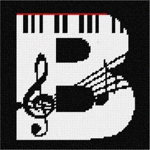 Pepita Needlepoint Canvas: Letter B Music, 7&quot; x 7&quot; - £39.97 GBP+