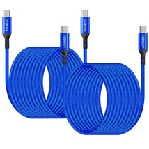 Usb Type C To C 100W Cable 15Ft 2-Pack, Super Fast Charging, Long Usb C To Usb C - £40.88 GBP