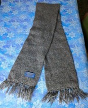 Vintage Pendleton 100% Virgin Wool Brown Gray Melange Knit Scarf 52&quot;x6.75” - $22.24