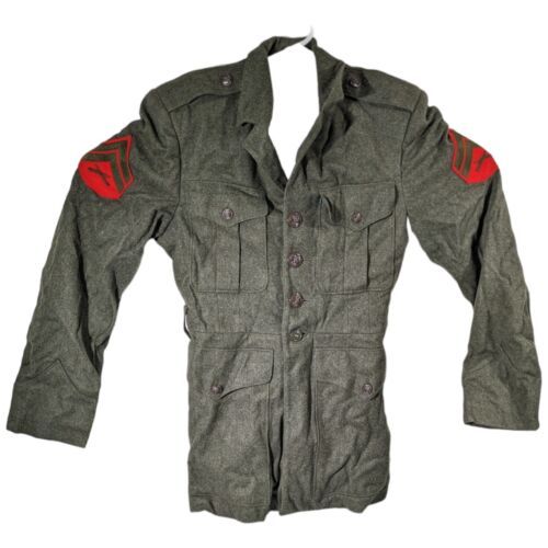 Vietnam Era US Army Field Coat Mens 36R Military Wool 1958 Jacket & Patches 1958 - $249.90