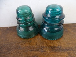 Vintage Hemingray No 40 Blue Aqua Glass Insulator Railroad Antique  LOT ... - £10.83 GBP