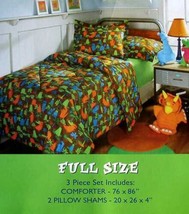 Dinosaurs Roam And Roar Brown Full Comforter Shams 3PC Bedding Set New - $86.42