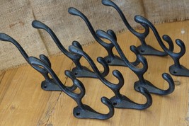 20 Cast Iron TRIPLE SCHOOL Style Coat Hooks Hat Hook Rack Hall Tree Tack... - £47.01 GBP