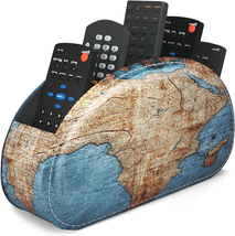 Remote Control Holder, PU Leather Remote Caddy Desktop Organizer - £25.80 GBP