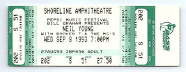 Neil Young Booker T MGs Biglietto Del Concerto 8 Settembre 1993 Mountain View CA - $32.77