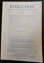 International Journal of Organic Evolution May 1988 Vol 42 No 3 Pg 425-648 - £23.25 GBP