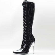 14CM High Heel Pointed Stiletto Sexy Knee High Boots Size36-46 - £95.67 GBP