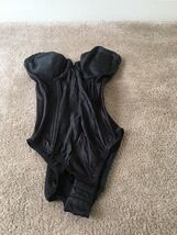 Vtg Sophistique by Smoothie Women's Black Snap Crotch Teddy Strapless Si... - $45.60