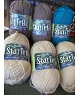 Mary Maxim Starlette Yarn 6 Skeins Worsted Weight 1000+ Yards 100 Gram Each - $19.79