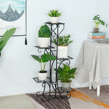 Multi Tier Metal Plant Stand Weather-Resistant Flower Pot Shelf Display Indoor - £55.93 GBP