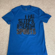 Tek Gear Eat Sleep Breathe Sports All Sport Blue Boys T-Shirt Size Large... - $7.91