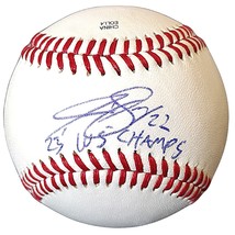 Jon Gray Texas Rangers Signed Baseball 2023 World Series Inscription Autograph - £77.86 GBP