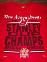 VINTAGE NEW JERSEY DEVILS 1995 Stanley Cup Champions NHL HOCKEY T-Shirt ... - $19.80