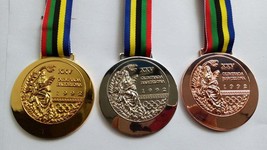 Barcelona 1992 Olympic Replica Medals Set (Gold/Silver/Bronze) with Ribb... - $89.00