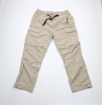 Vtg The North Face Mens XL Spell Out Belted Wide Leg Convertible Pants Shorts - £42.55 GBP