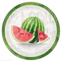 Farm Fresh Watermelon 8 Ct 9&quot; Dinner Lunch Plates Paper - £4.33 GBP