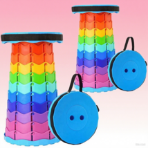 2-Piece Upgraded Thickened Foldable Stools: Multicolor, Ideal for Outdoo... - $24.65