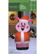 HOLIDAY LIVING 5967898 AIRBLOWN INFLATABLE 3.5&#39; PIG WITH SANTA SUIT - NEW! - €17,23 EUR