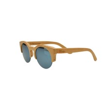 Woodys Barcelona Hiroto 0,33 Wooden Beige Round Sunglasses - $2,915.09 MXN