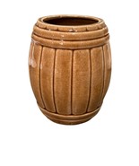 Vintage Orchids Of Hawaii Brown Ceramic Barrel Mug Made In Japan - €14,88 EUR