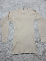 Morgan Mills Waffle-Knit Thermal Shirt Men XL Stretch Heavy Cotton USA F... - $9.46