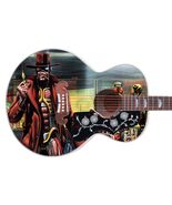Guitar Skin Axe Wrap Re-skin Jumbo Acoustic Iron Maiden Somewhere in Tim... - $71.23