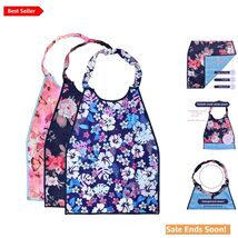 Adult Bibs Reusable Washable Floral Water Resistant 3-Pack for Elderly - $40.54