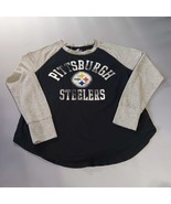 Pittsburgh Steelers Thermal Wafle Knit Shirt Womens XXL Black Gray - $454.67 MXN