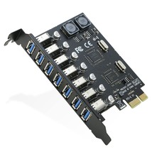 USB 3.0 PCI-e Expansion Card 7Port, RIITOP PCI-e x1 to USB 3.0 HUB Adapt... - £44.04 GBP