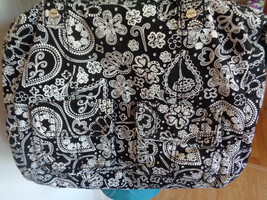 Thirty One Casual Cargo Purse Black Paisley Parade Shoulder Diaper Gym Bag - $29.99